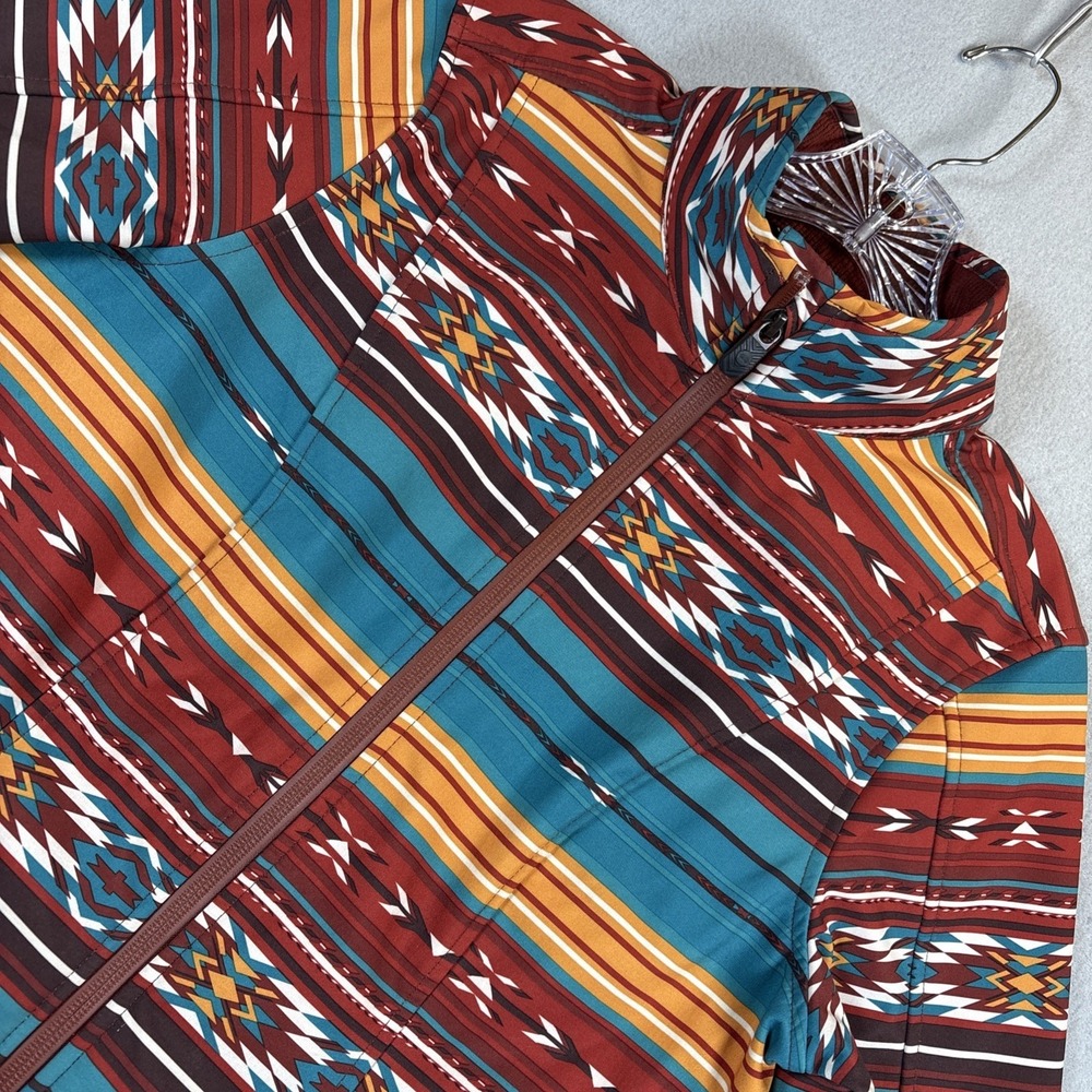 Shyanne Women's Aztec Camel Stripe Riding Soft Shell Jacket‎ Size Small